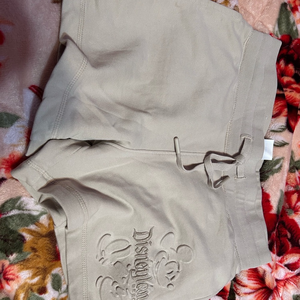 Disney Tan Athletic Shorts Lightweight Relaxed Fit